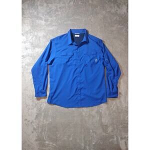 Columbia Men's Long Sleeve Size XL Fishing Shirt Omni Shade Blue Outdoors Hiking
